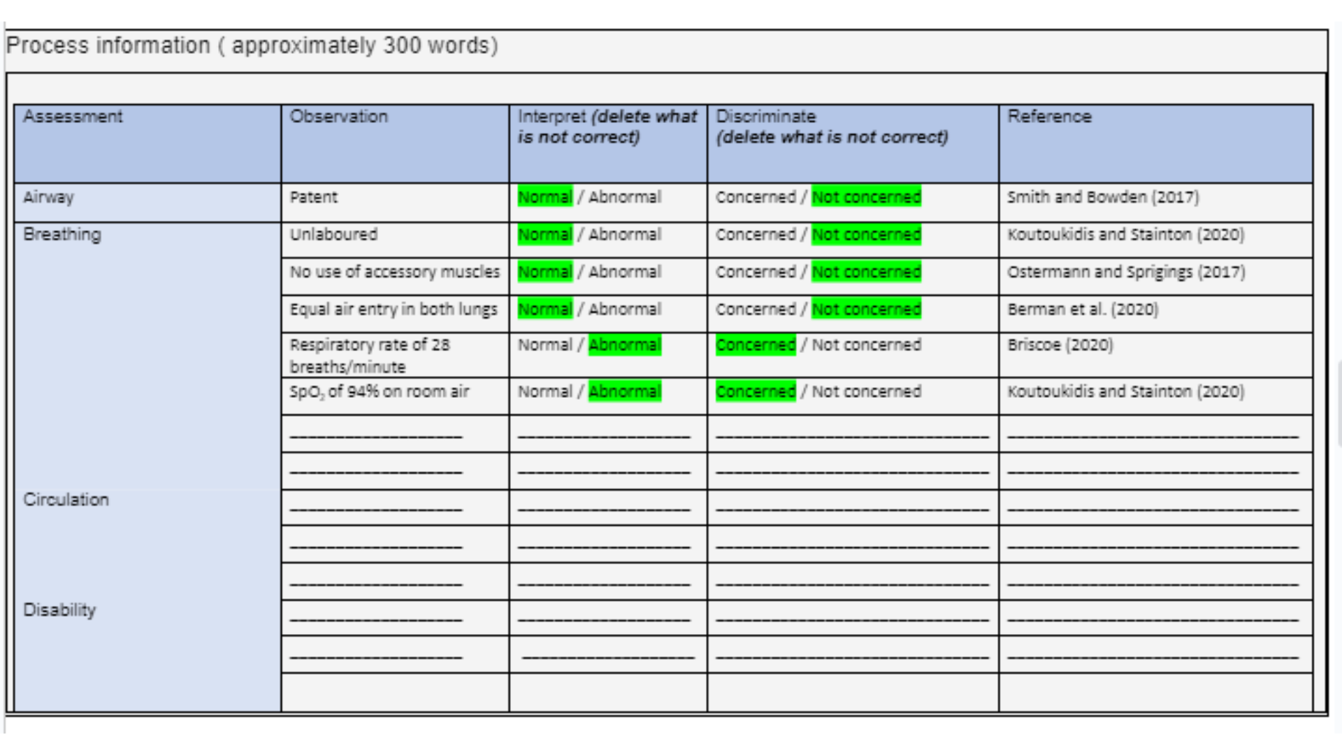 NRS174 Processing Information Part 1