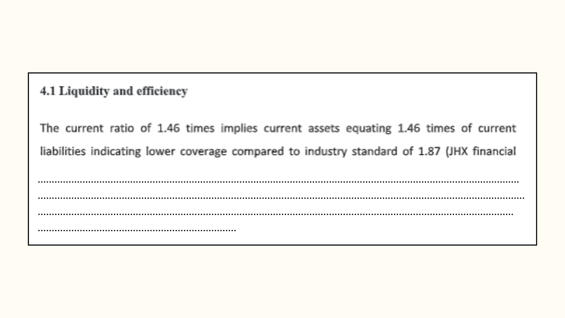 Liquidity and efficiency of the assignment.