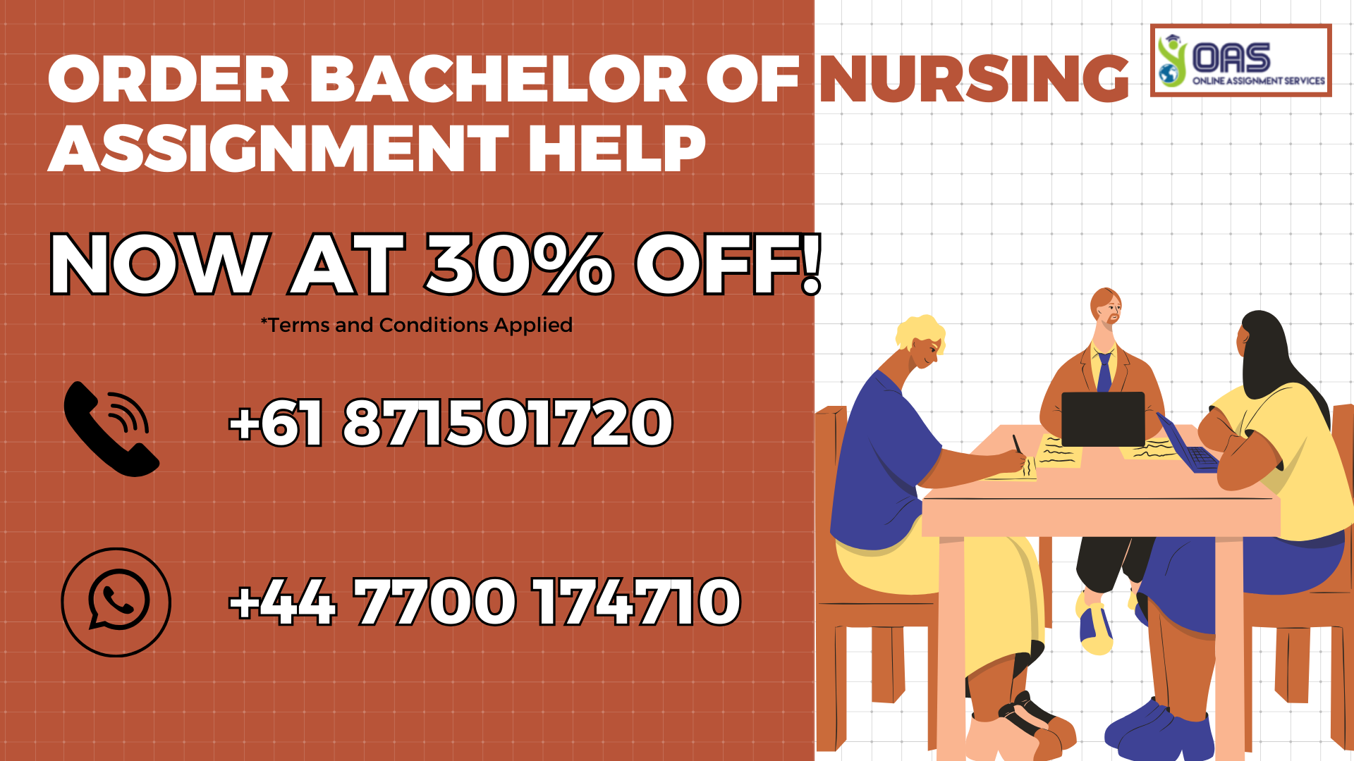 Order Bachelor of Nursing assignment help with OAS at 30% Off!