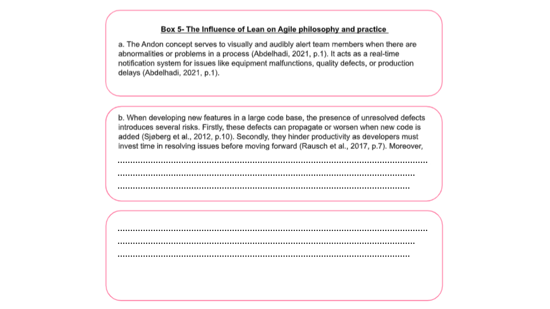 Box 5 - The Influence Of Lean On Agile Philosophy And Practice