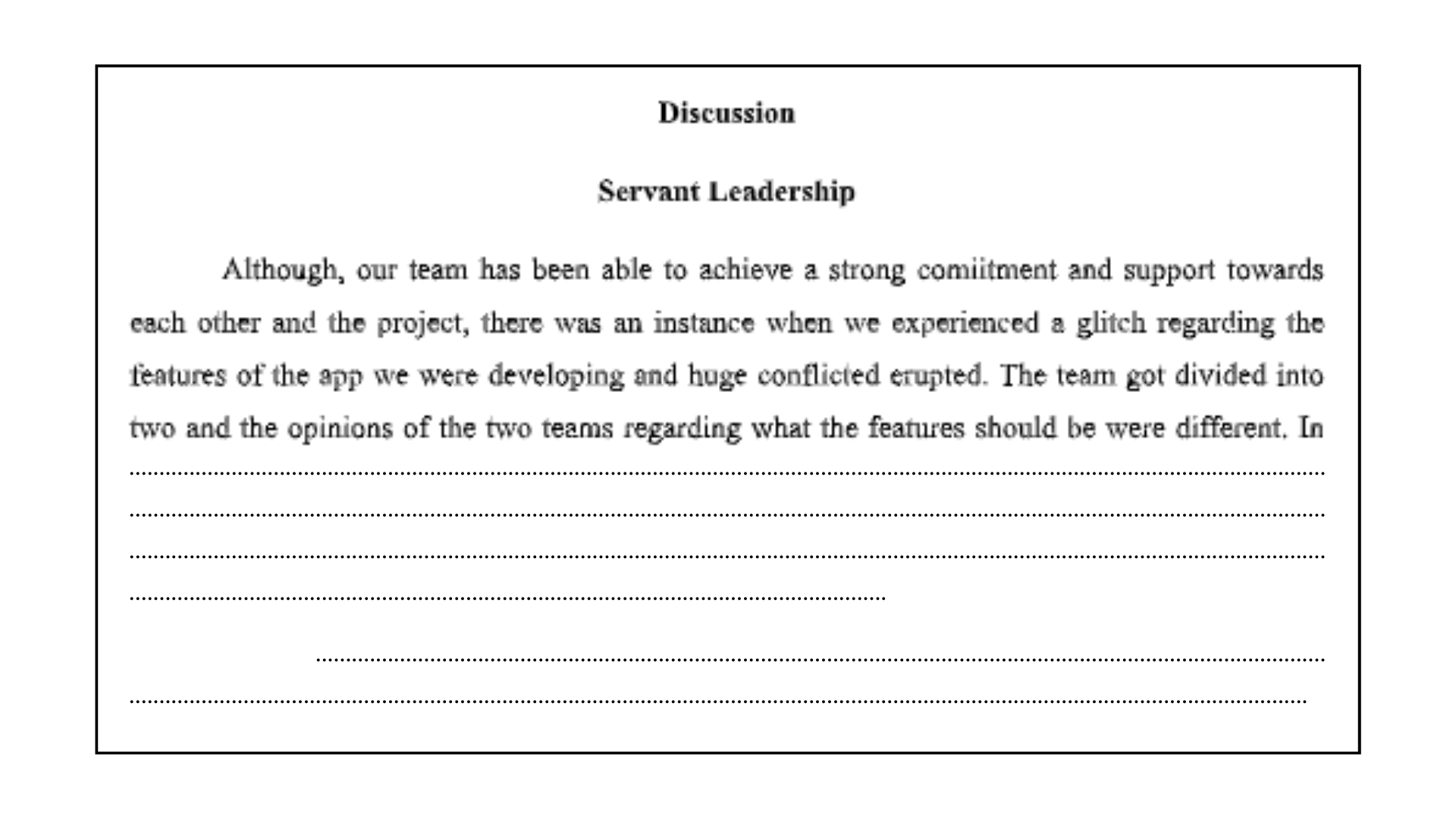 Servant Leadership