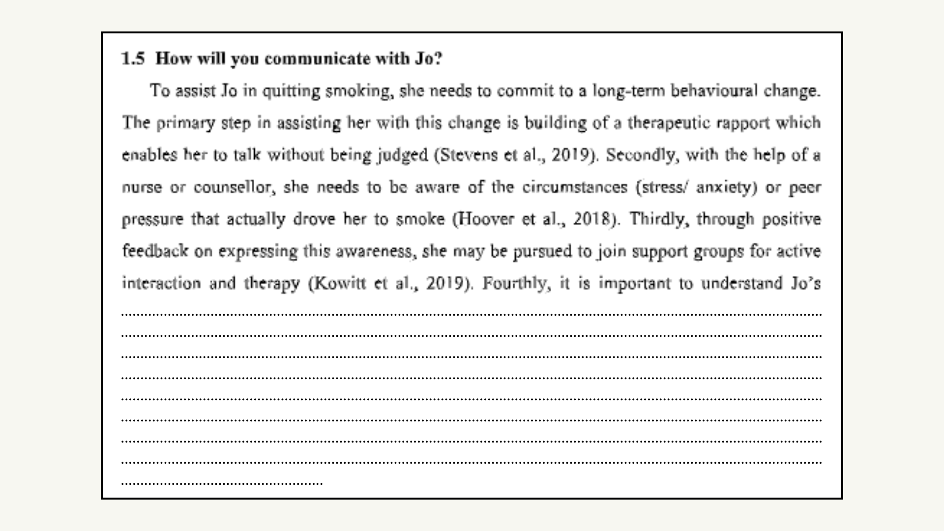 How Will You Communicate With Jo?