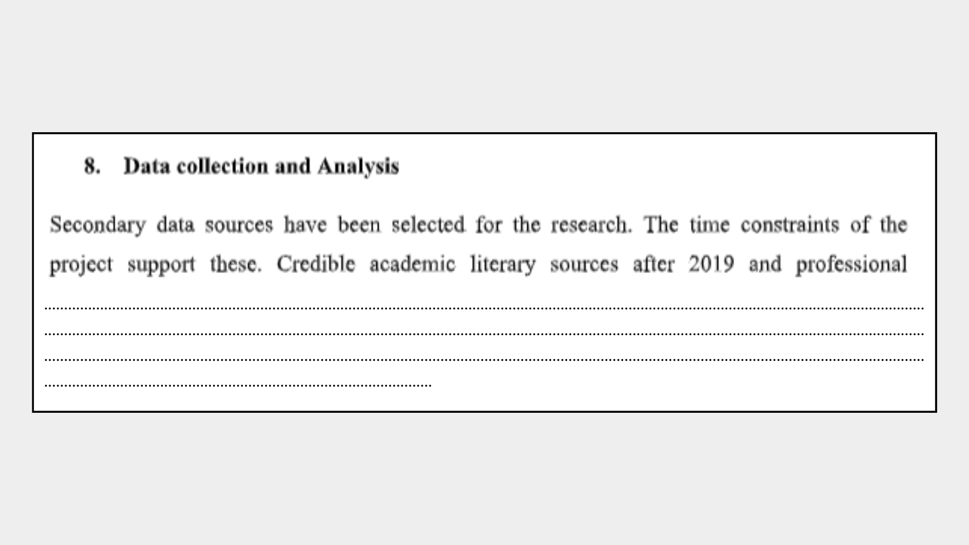 Data Collection And Analysis