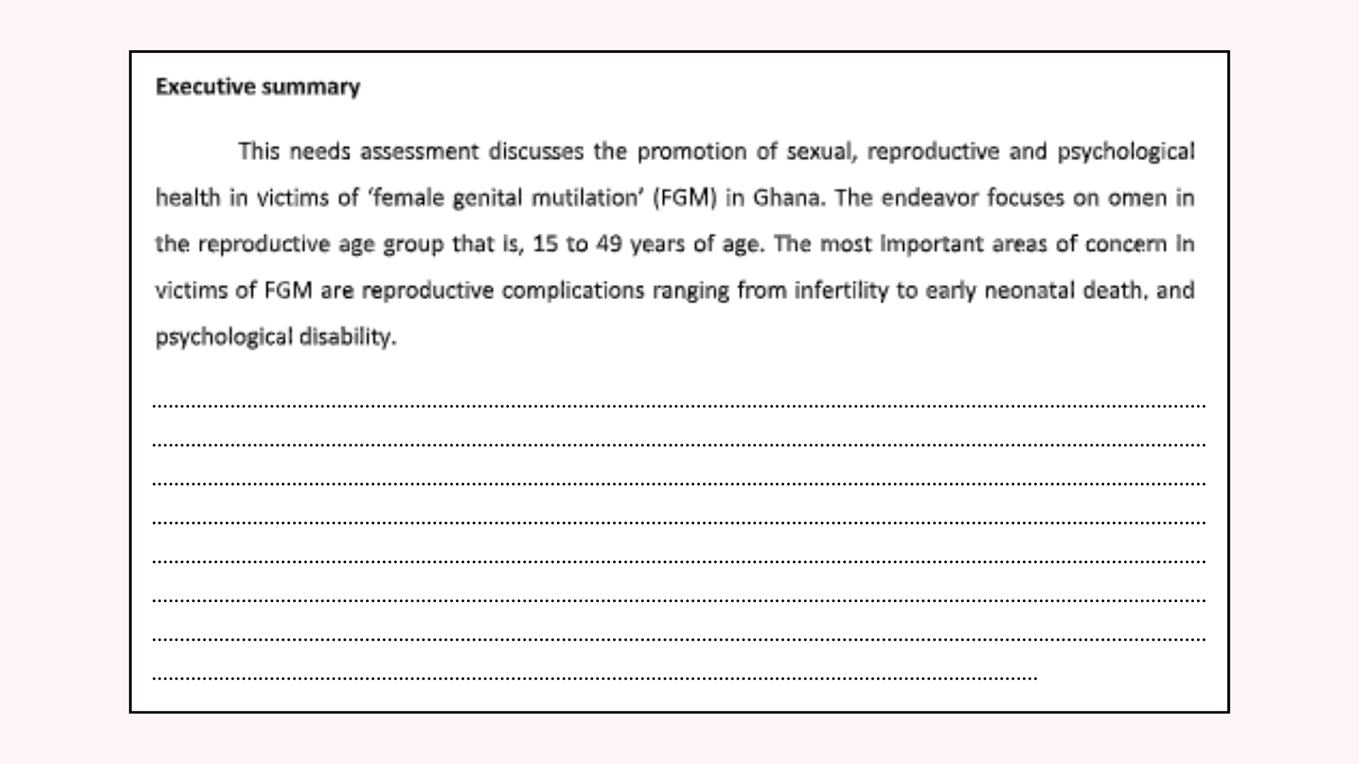 Executive Summary