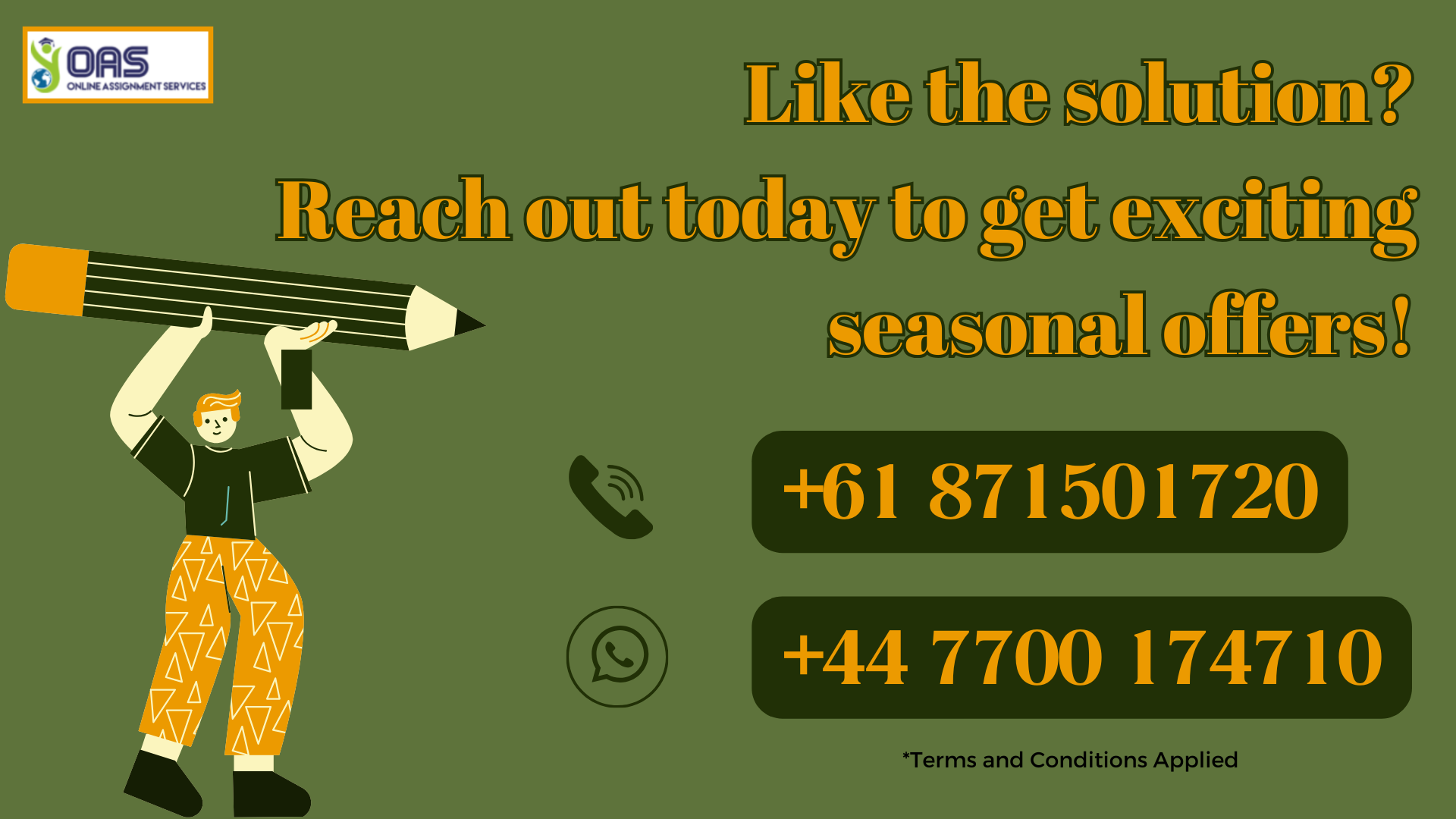 Enjoy seasonal offers when you order online assignment help with us.