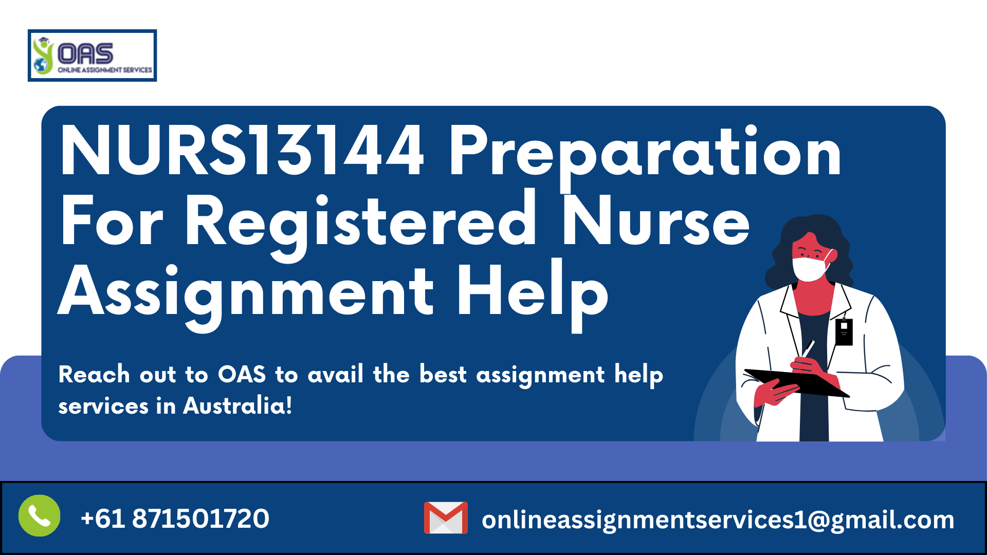 Book NURS13144 Preparation For Registered Nurse Assignment Help in Australia with OAS.