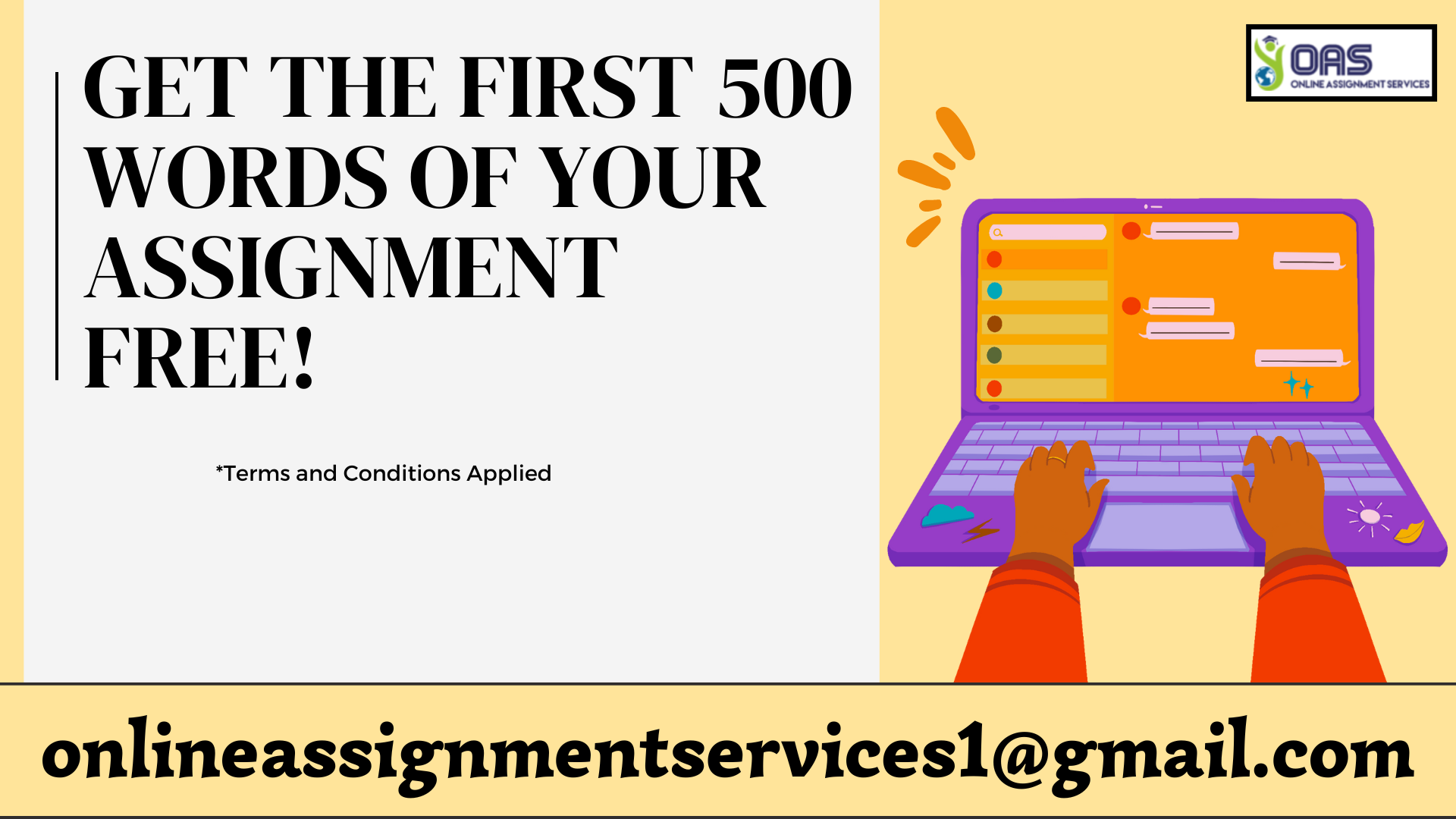 Get the first 500 words of your assignment for free with us.