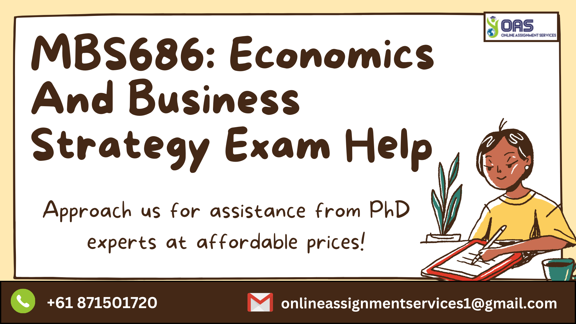 Buy MBS686: Economics And Business Strategy Exam Help in Australia with OAS.