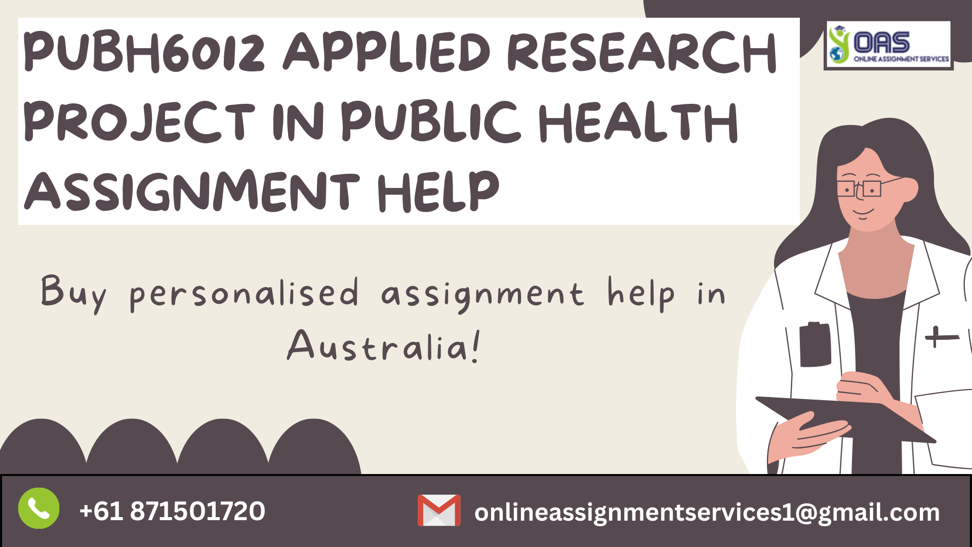 Buy PUBH6012 Applied Research Project In Public Health Assignment Help in Australia with OAS.