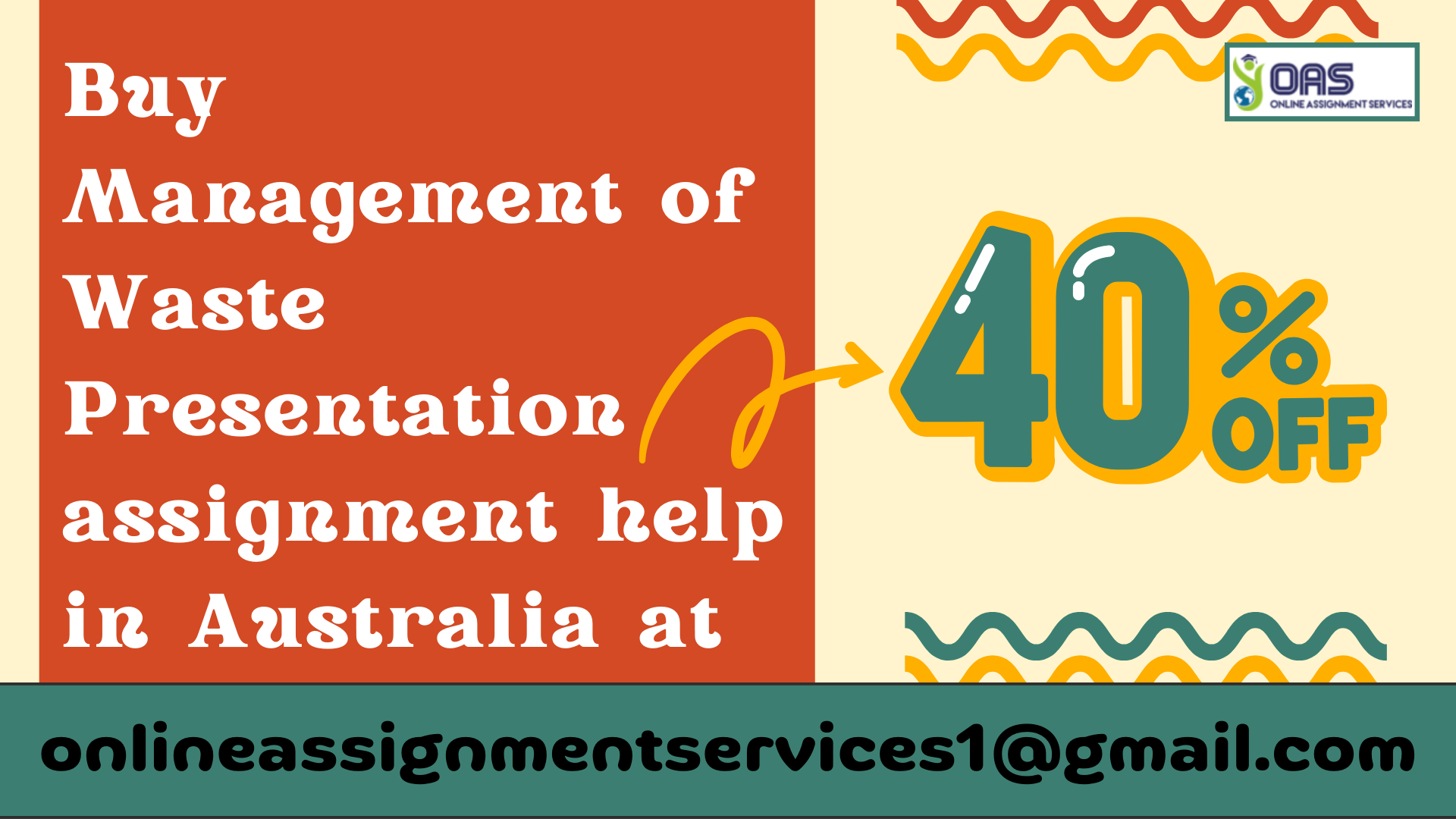 Buy management of waste presentation assignment help at 40% off!