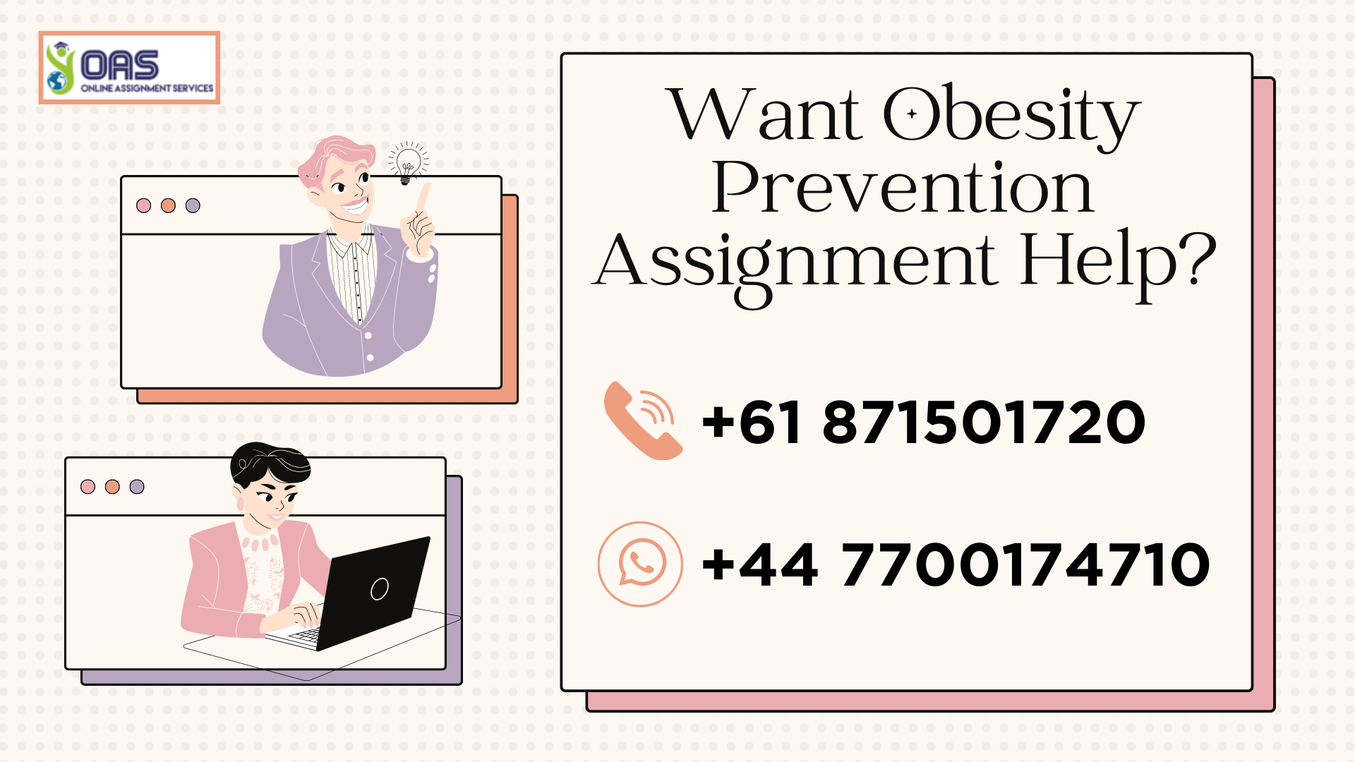 Book Obesity Prevention assignment help with OAS in Australia.