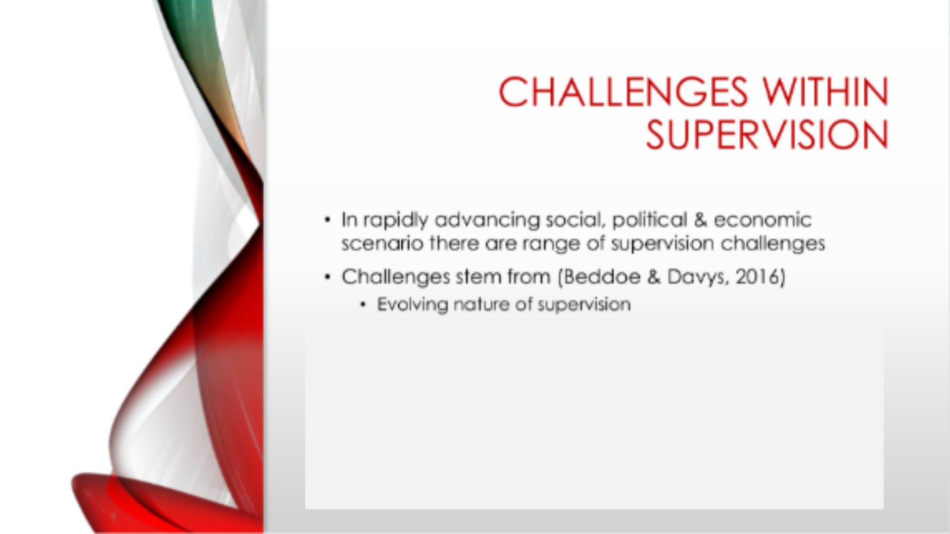 COU303 Slide 5 Challenges within Supervision