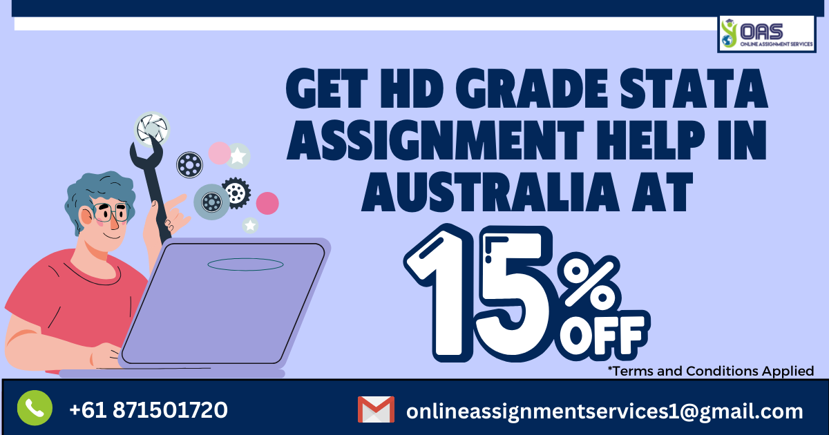 Get HD grade STATA assignment help in Australia at 15% off!