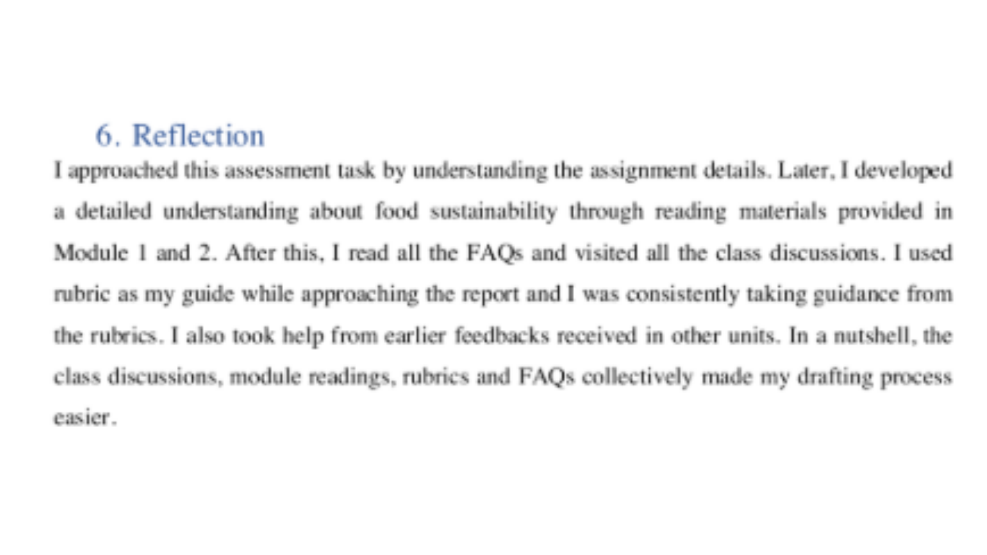 HSN302 Reflection