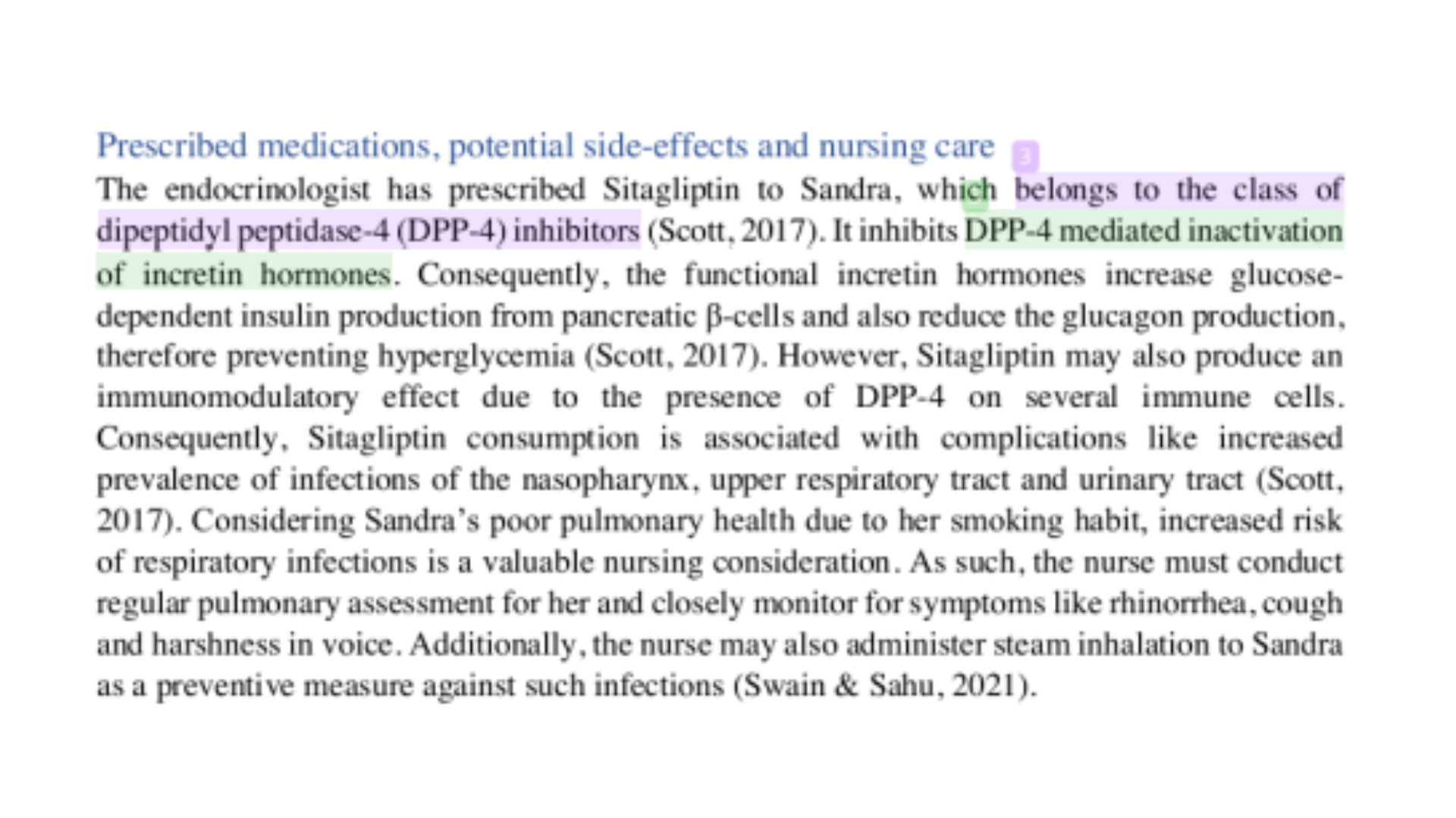 NURBN2027 Prescribed medications, potential side-effects and nursing care