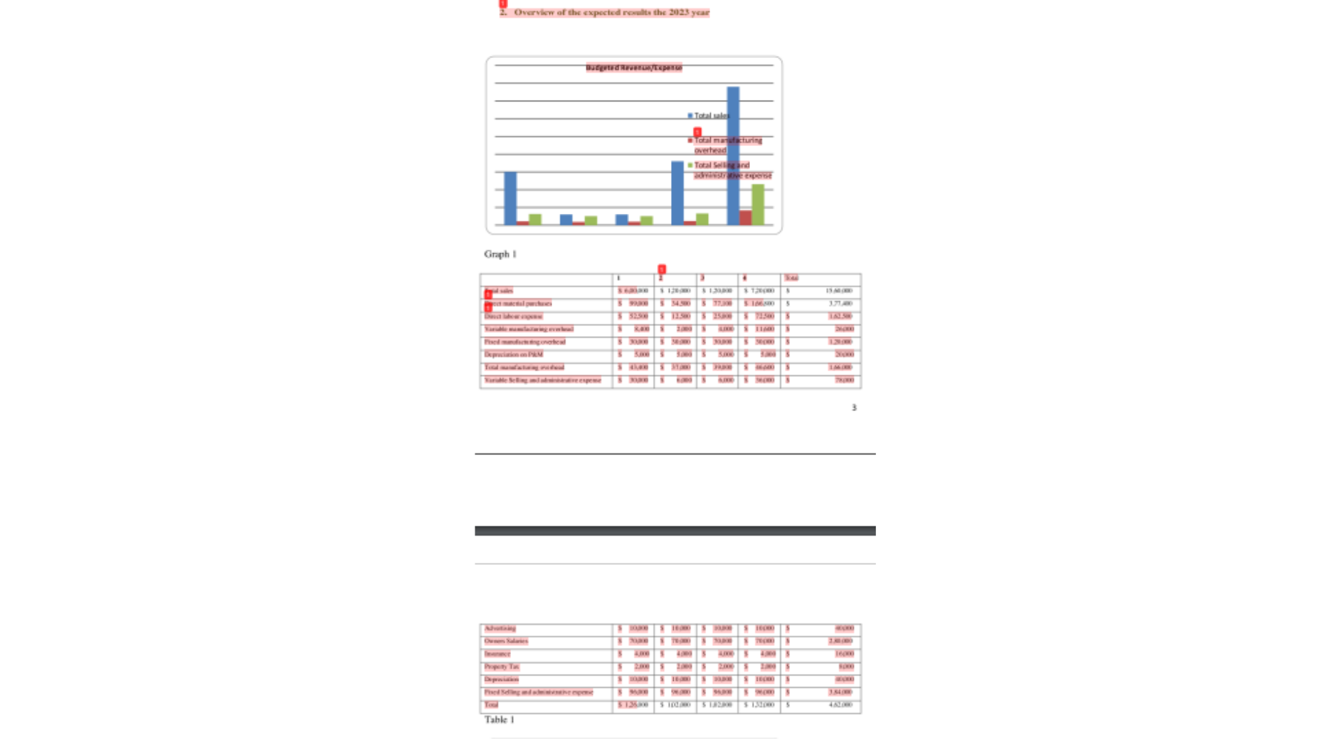 ACCT6002 Overview of the expected results the 2023 year