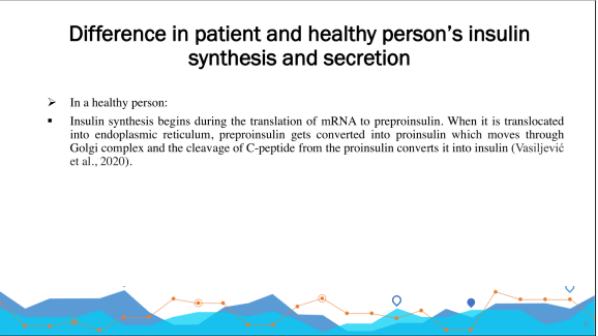 BIOL122 Difference in patient and healthy person’s insulin synthesis and secretion