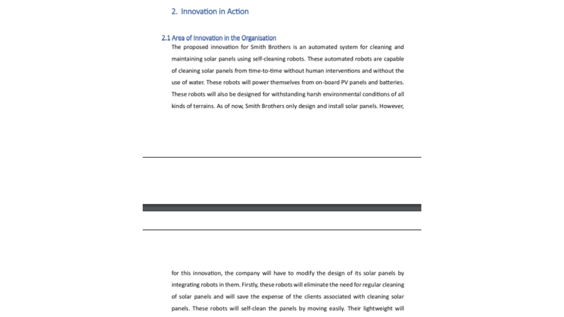 BU7030 Area of Innovation in the Organisation