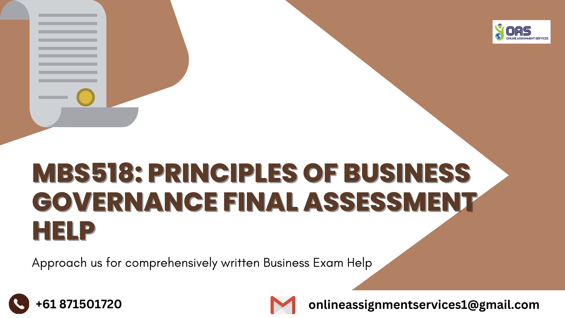 MBS518 Principles of Business Governance Final Assessment help