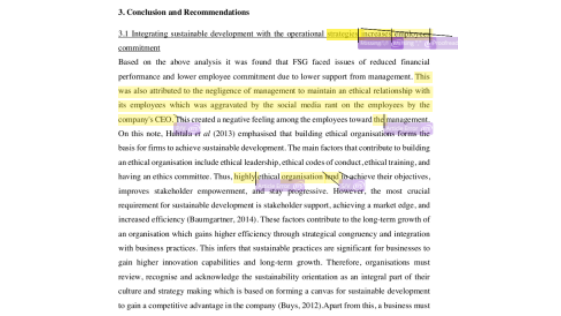 MBUS102 Conclusion and Recommendations