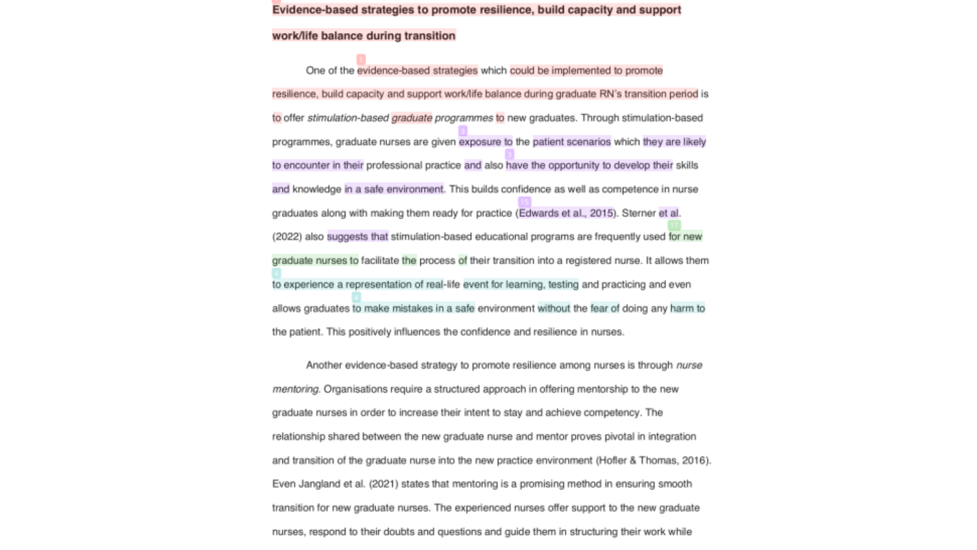 NRSG367 Evidence-based strategies to promote resilience, build capacity and support work_life balance during transition