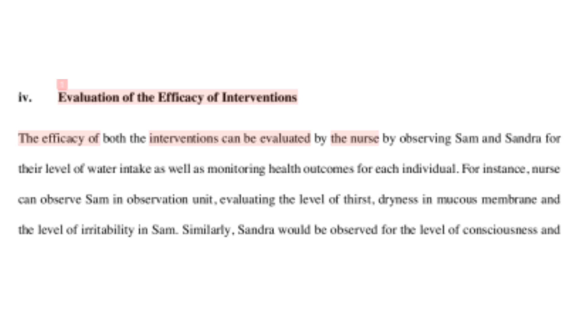 NSB132 Evaluation of the Efficacy of Interventions