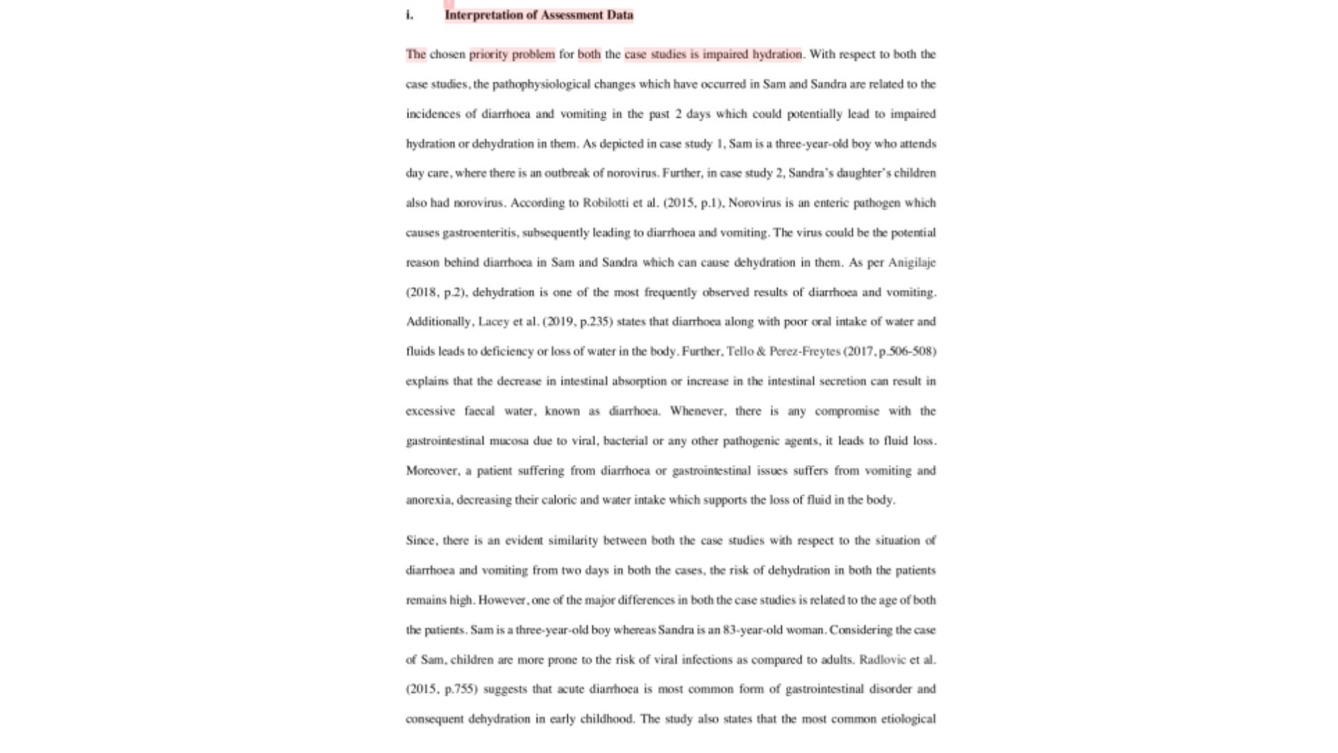 NSB132 Interpretation of Assessment Data