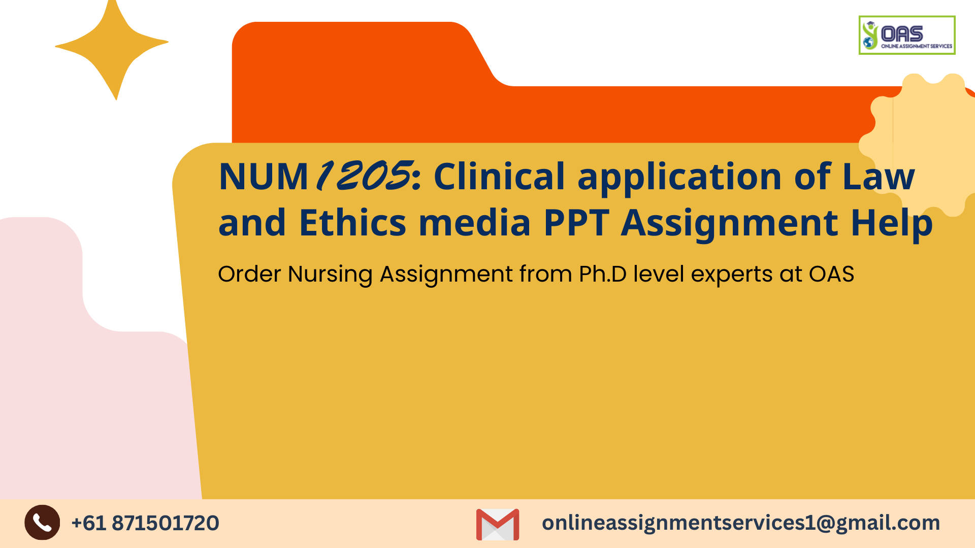 NUM1205 Clinical application of Law and Ethics media PPT Assignment Help