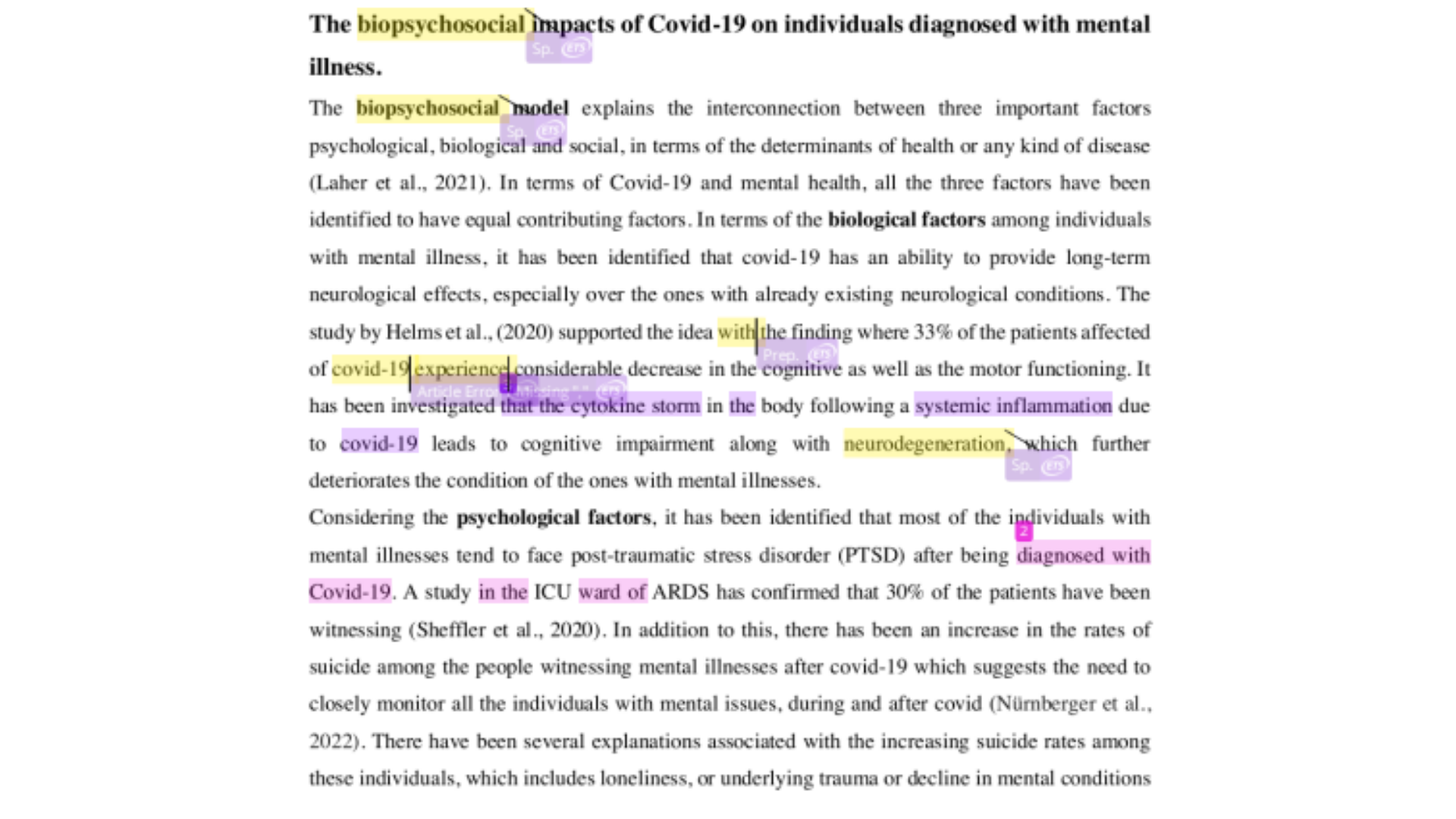 NUM2307 The biopsychosocial impacts of the contemporary issue on individuals diagnosed with mental illness