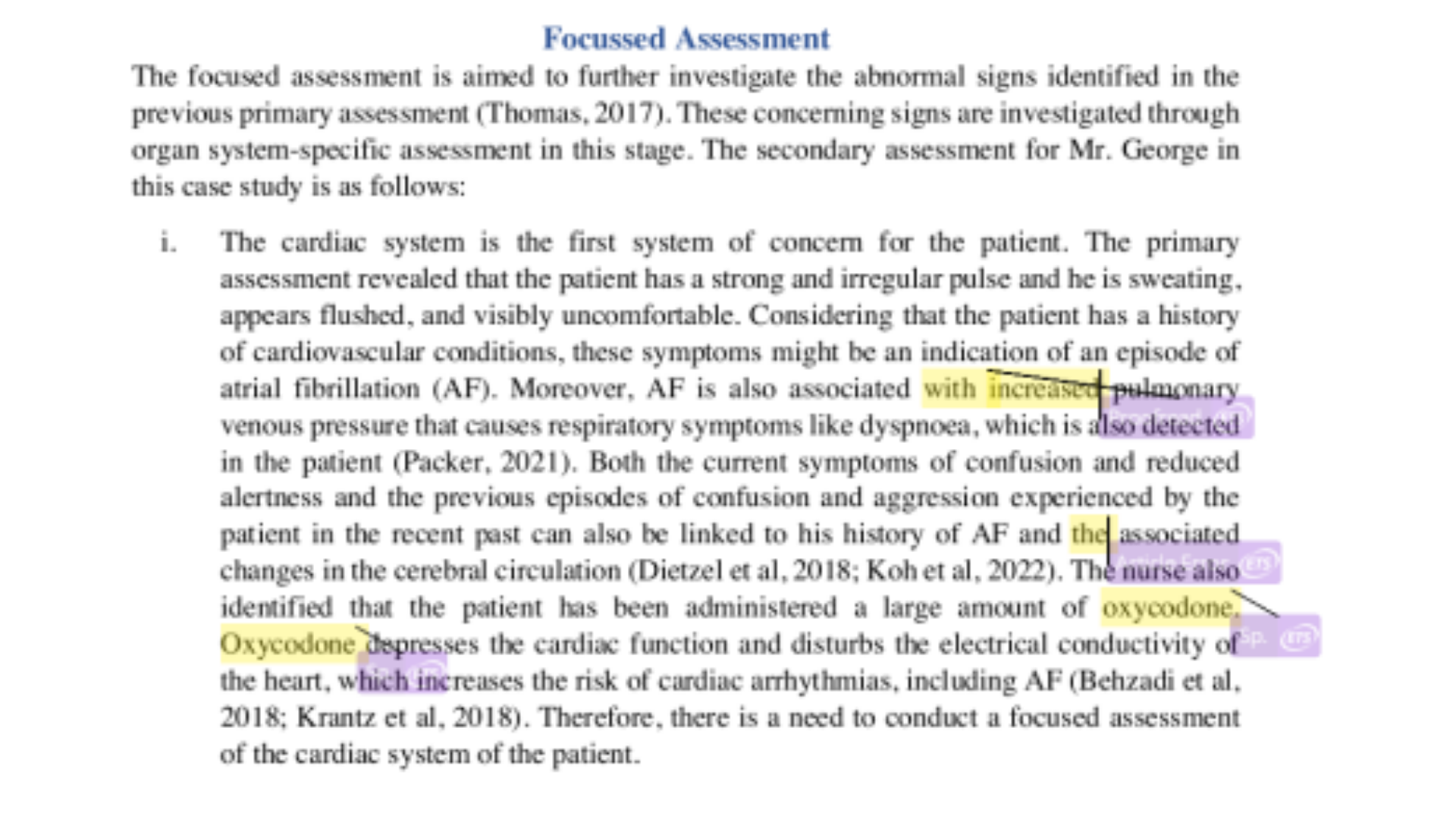 NUR5111 Focused Assessment