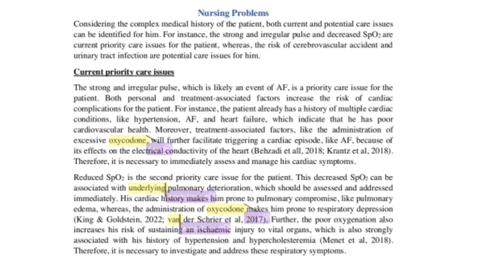 NUR5111 Nursing Problems and Planning