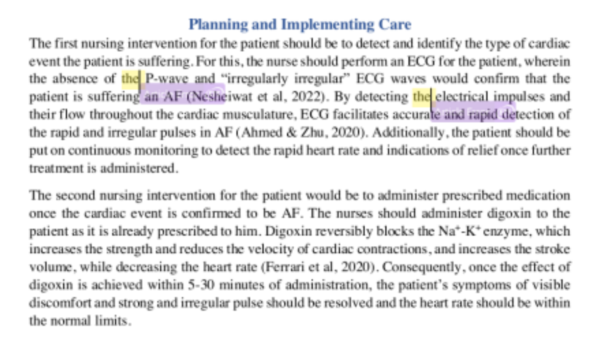 NUR5111 Planning and Implementing Care