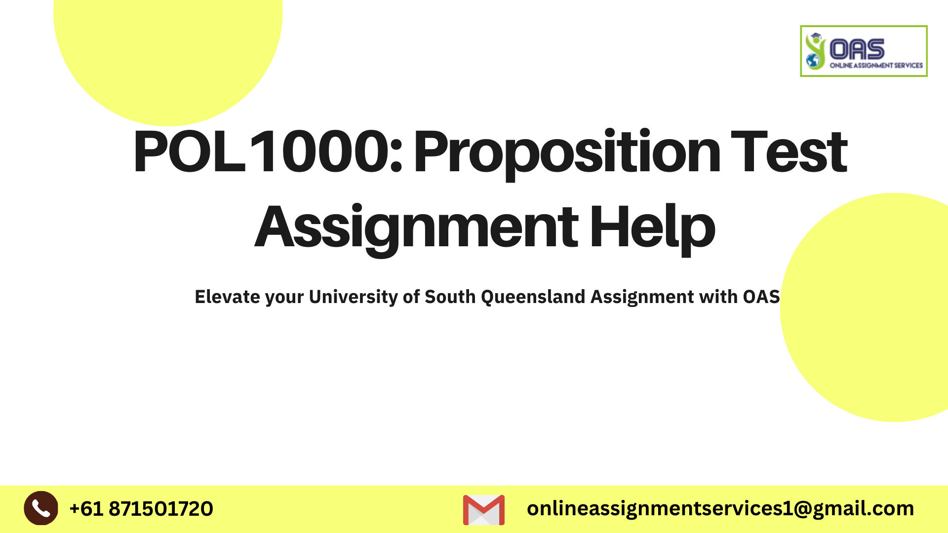 POL1000 Proposition Test Assignment Help