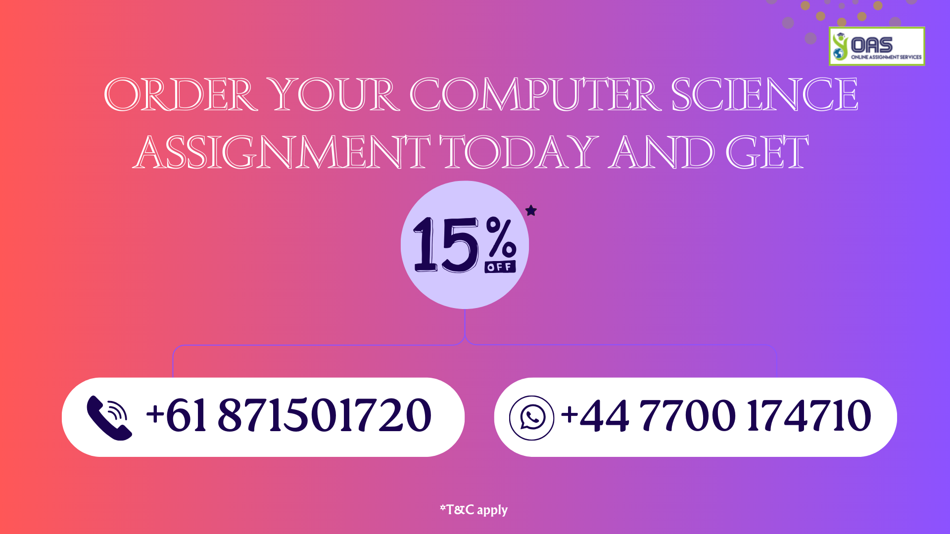 1806ICT Order your Computer Science Assignment today and get 15 percent off