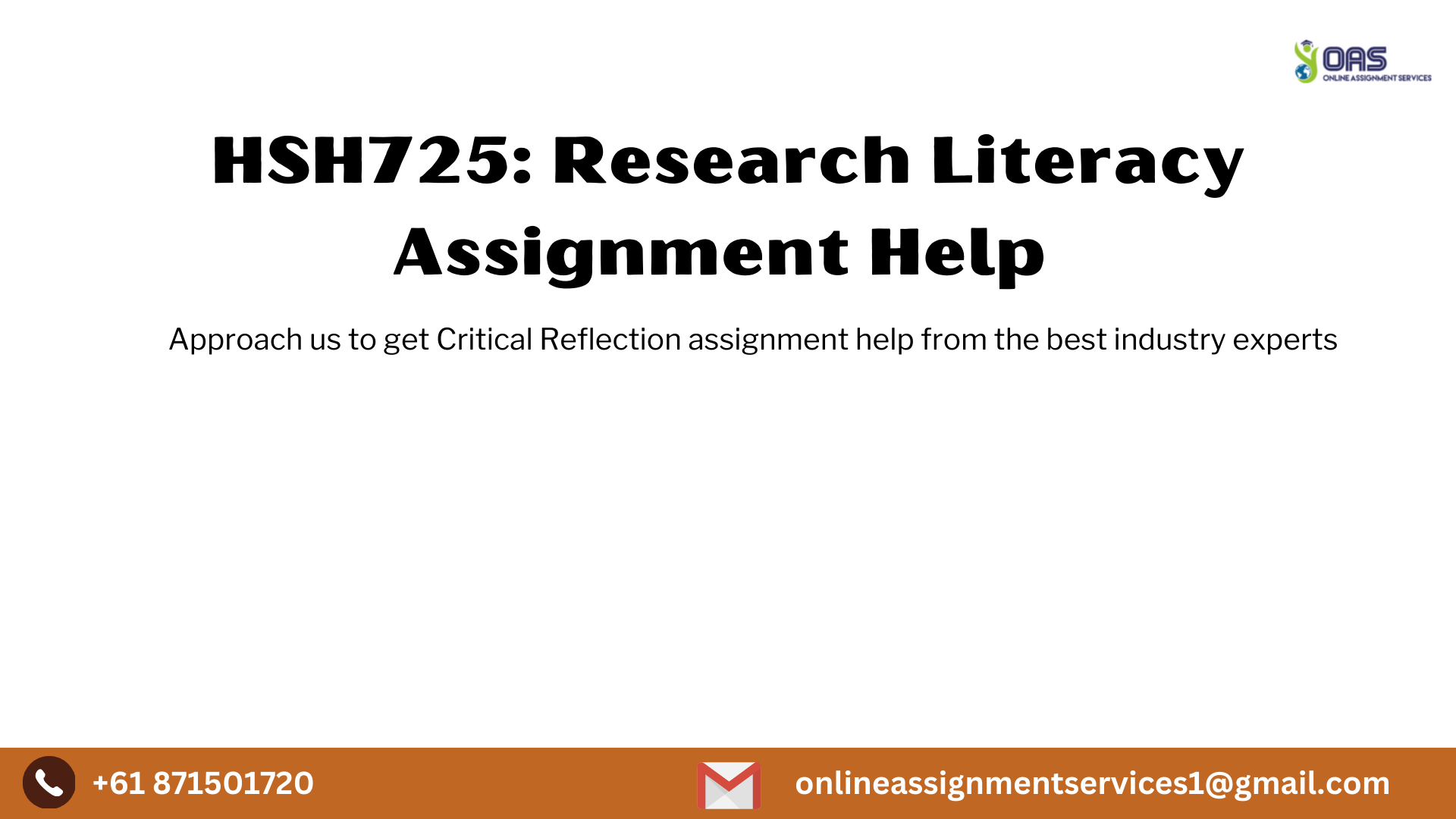 HSH725 Research Literacy Assignment Help