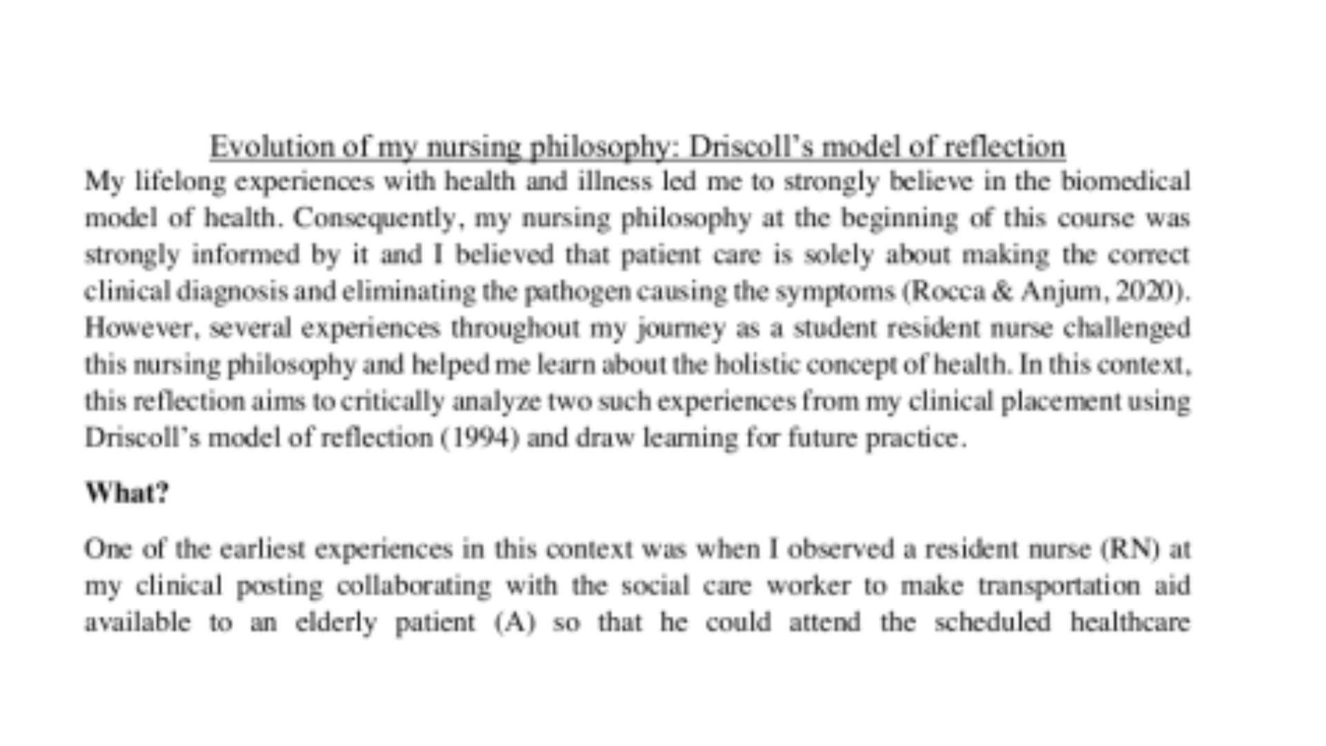 NURS13144 Evolution of my Nursing Philosophy- What