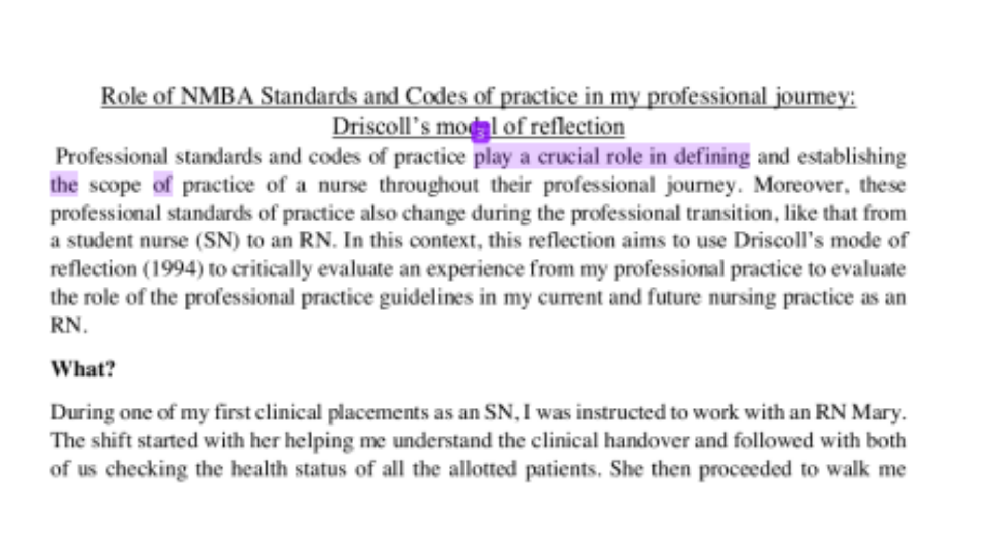 NURS13144 Role of NMBA Standards- What